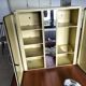 Antique iron pharmacy cabinet