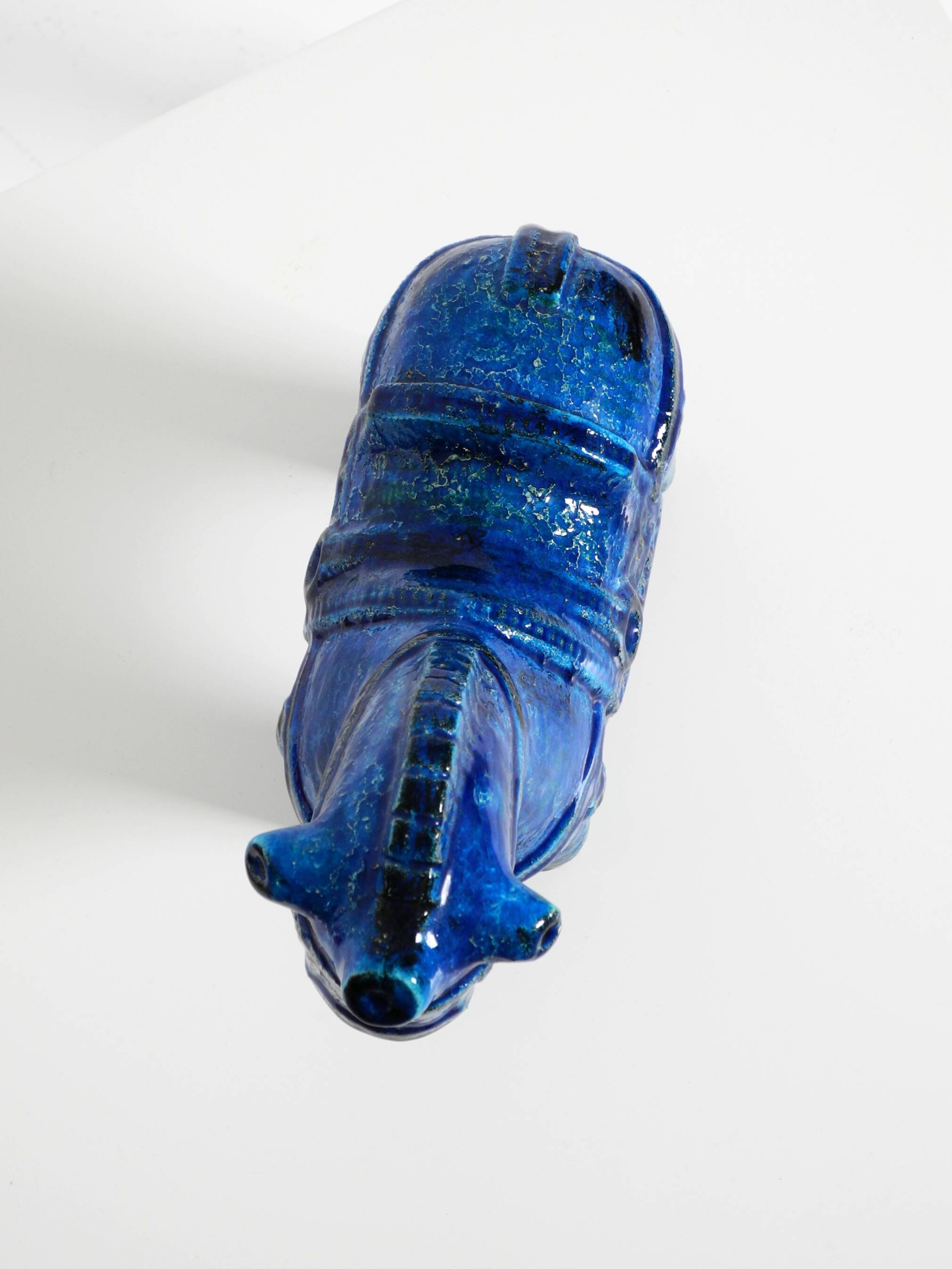 60s ceramic horse from the Rimini Blue collection by Aldo Londi for Bitossi