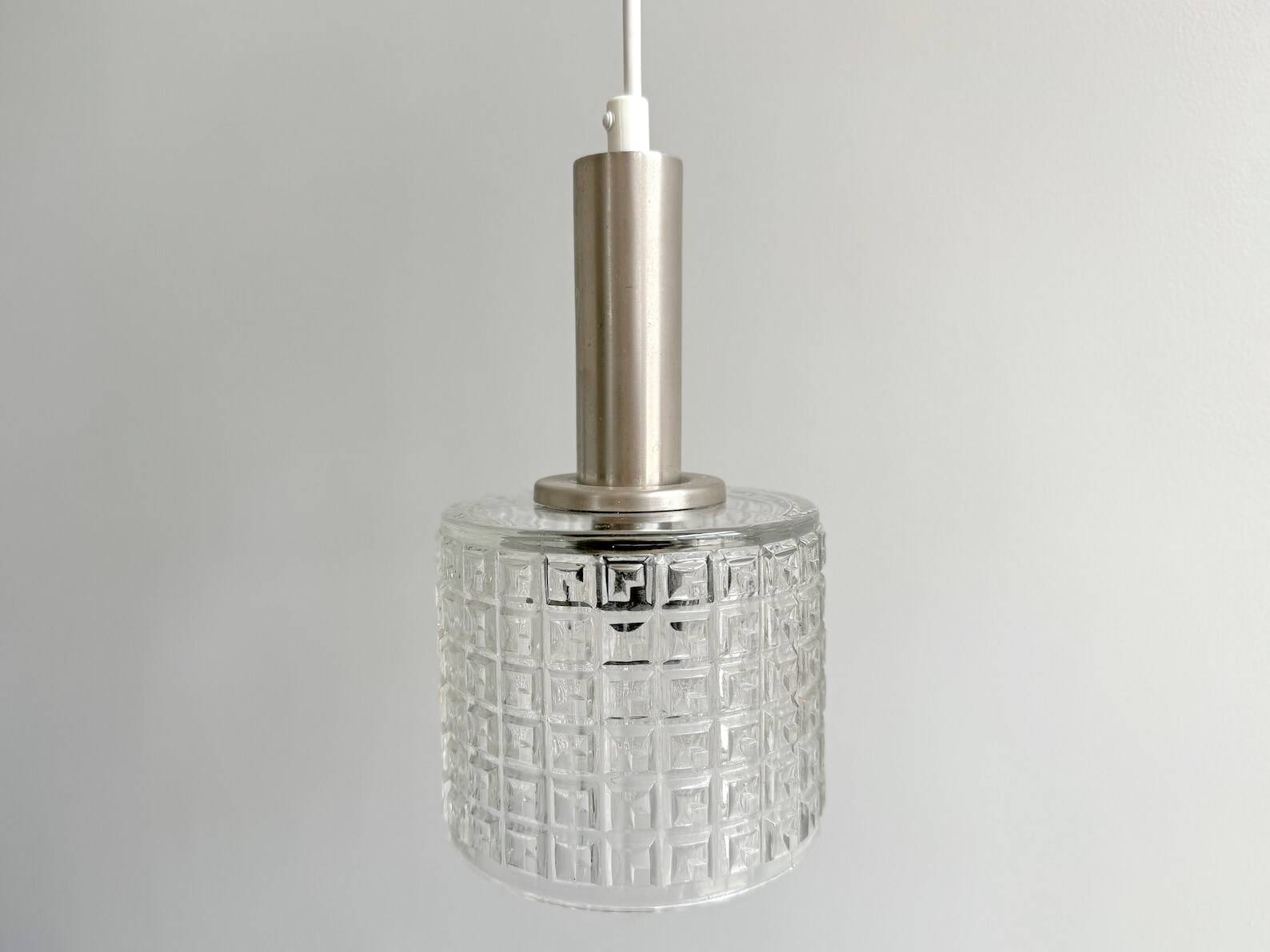 Vintage glass hanging lamp