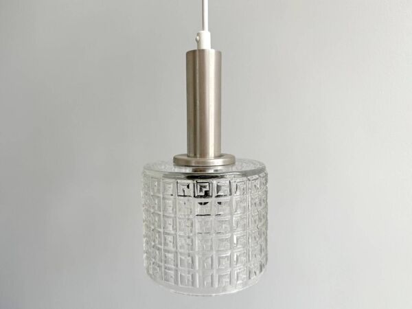 Lampe à suspension vintage en verre