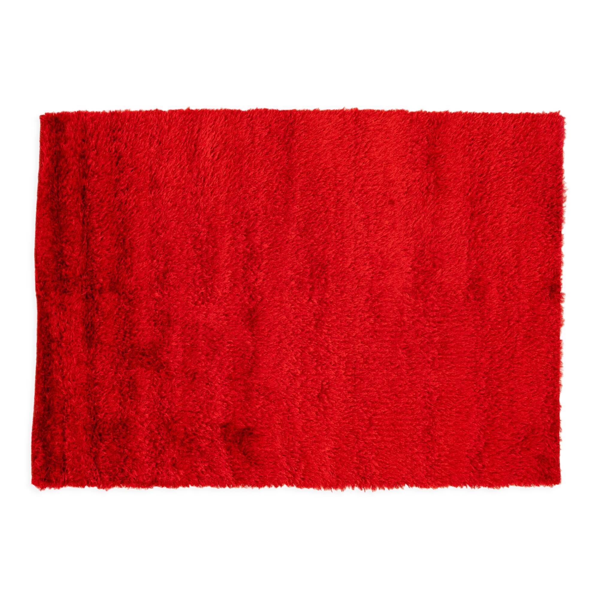 NOS Scandinavian design viscose rya rug by Axeco Svenska AB. 205 x 144 cm = 81 x 57 in.