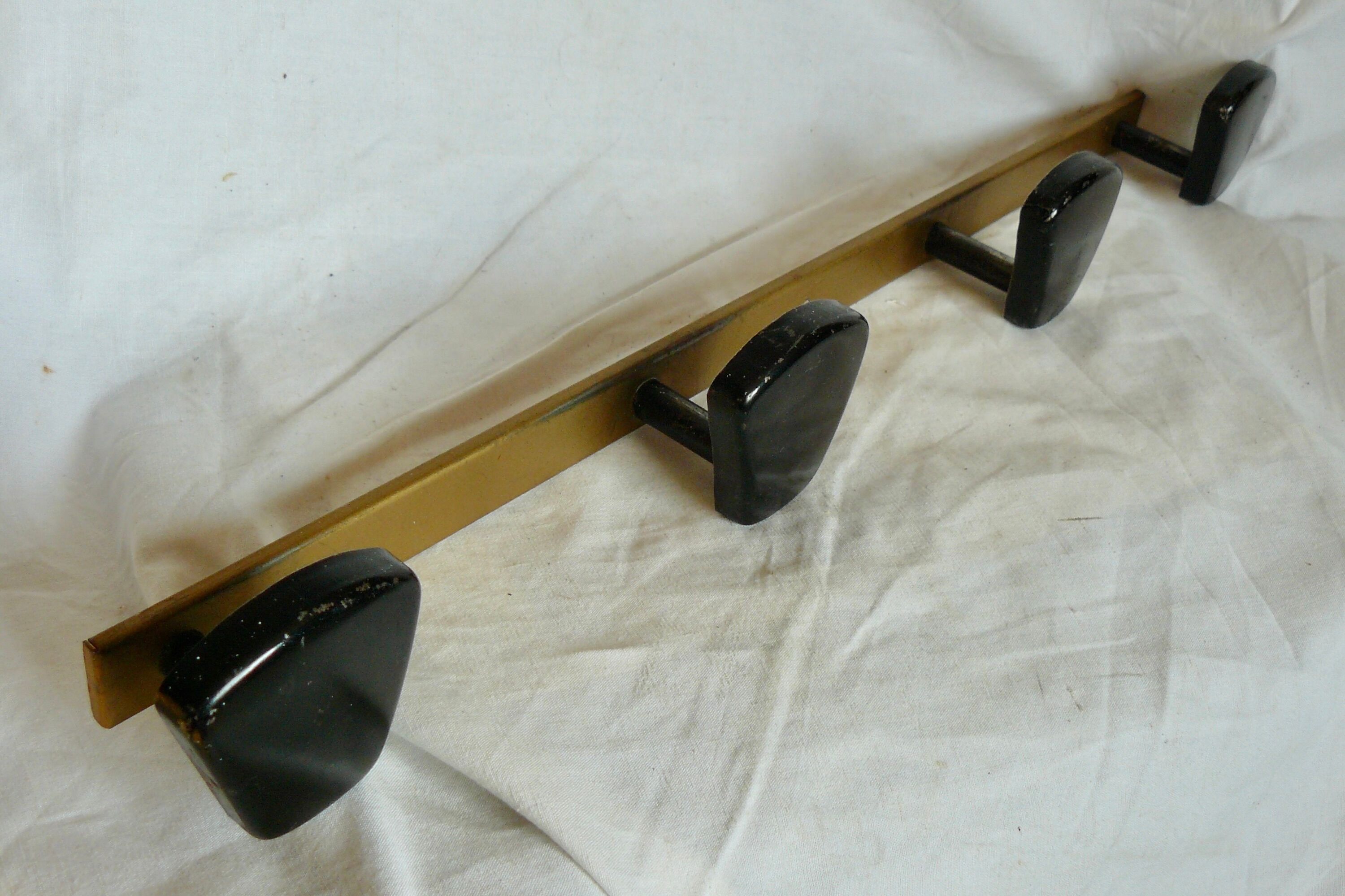 Pair of vintage metal coat racks