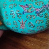 Vintage Min Shou Porcelain teapot turquoise