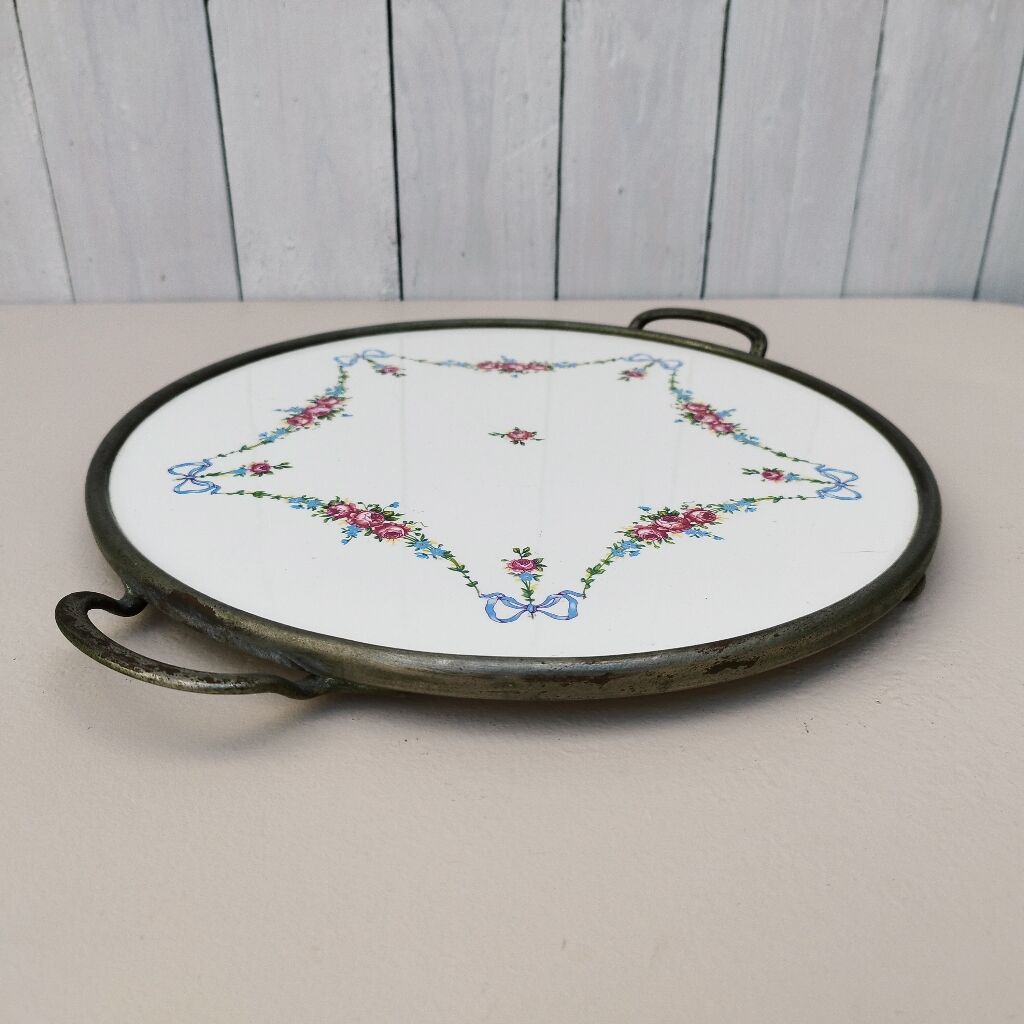 Vintage earthenware serving tray