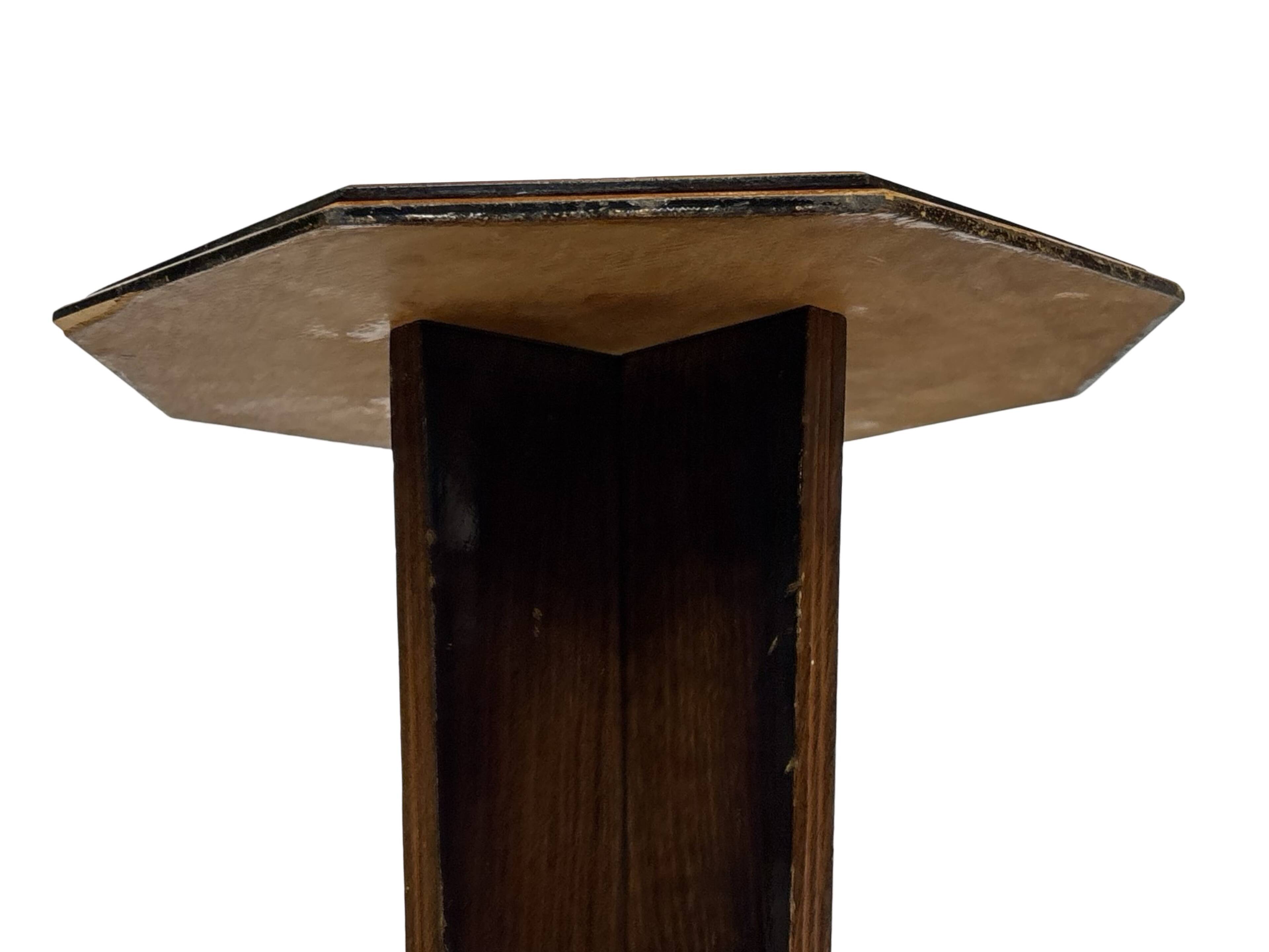 Art Deco side table plant table set of two design oak