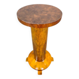Art Deco Walnut Pedestal Table, Czechoslovakia, 1930s