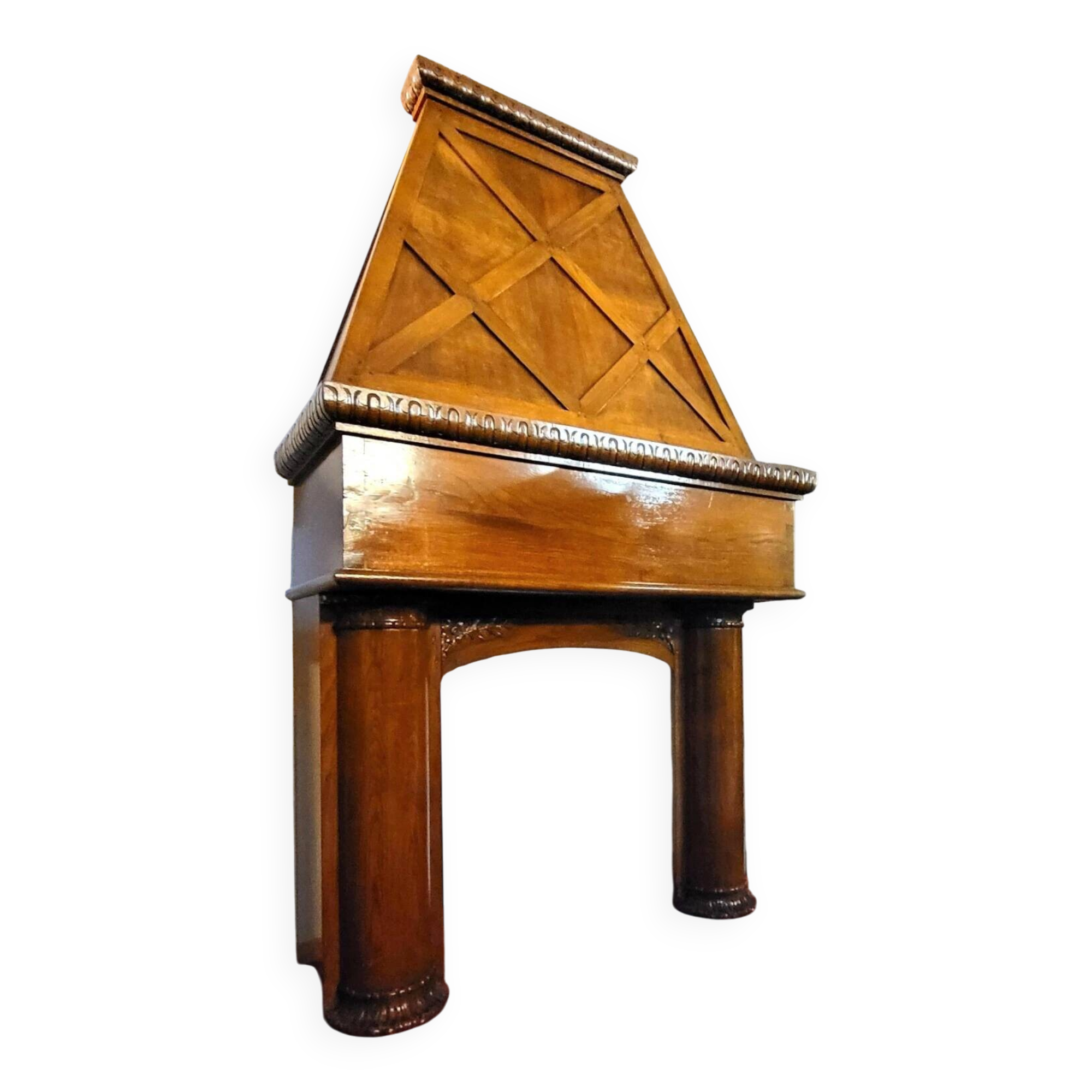 Renaissance style fireplace in solid oak circa 1850