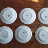 6 dessert plates ironstone J. Vieillard Bordeaux "Garland"