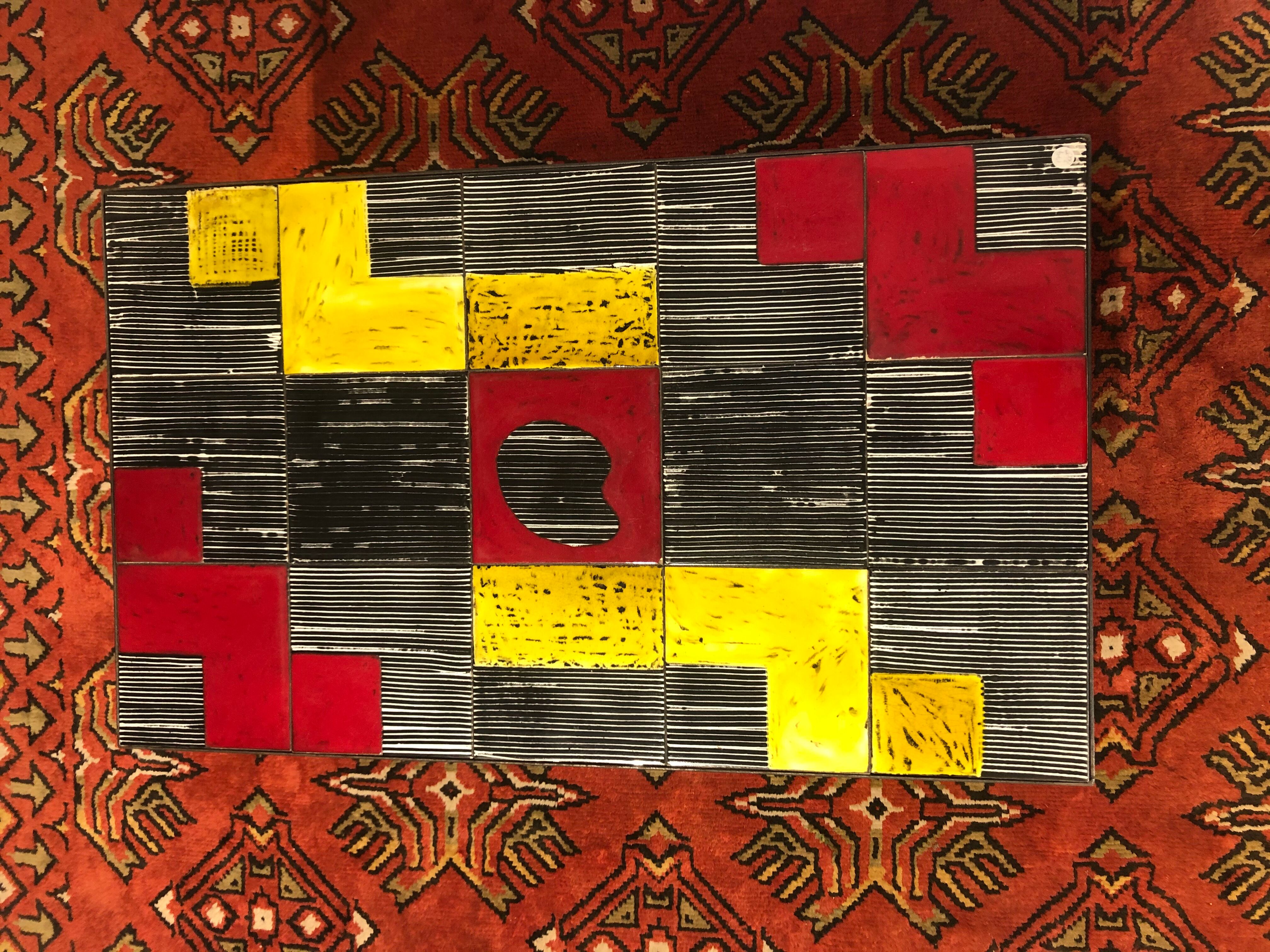 Ceramic coffee table by Cloutier