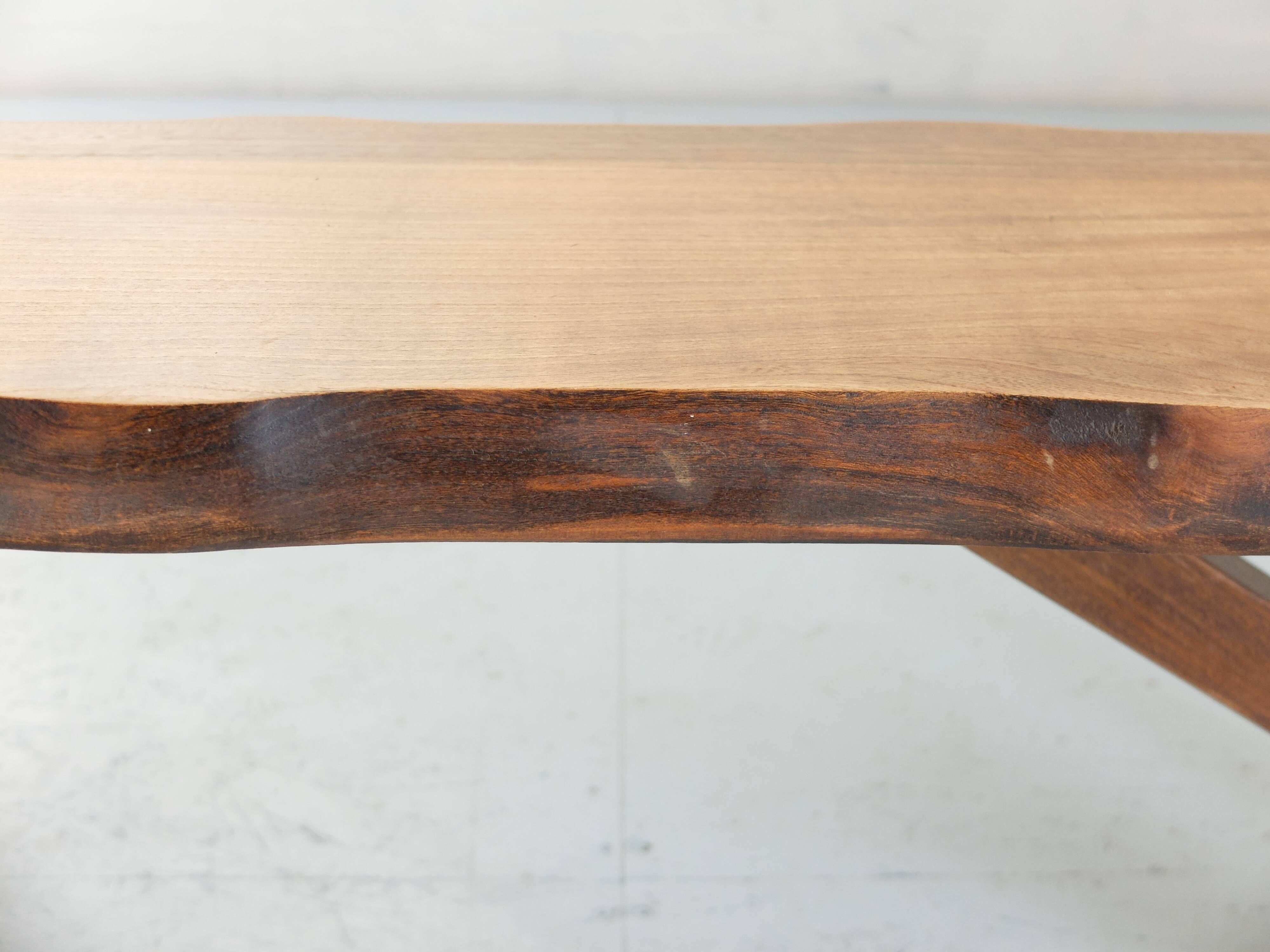 Massive oak bench published by Aranjou 1970