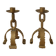 Candelabra candle holders brutalist design handcrafted wrought iron folk art candlesticks
