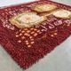 Tapis en laine vintage scandinave, Rya, Suède années 1960