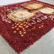 Scandinavian Vintage Wool Rug, Rya, Sweden 1960's