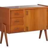 Sewing machine furniture with compass feet from the 50s/60s