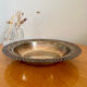 Antique basket cup in silver metal