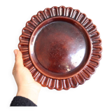 "Marguerite" plate in glazed ceramic