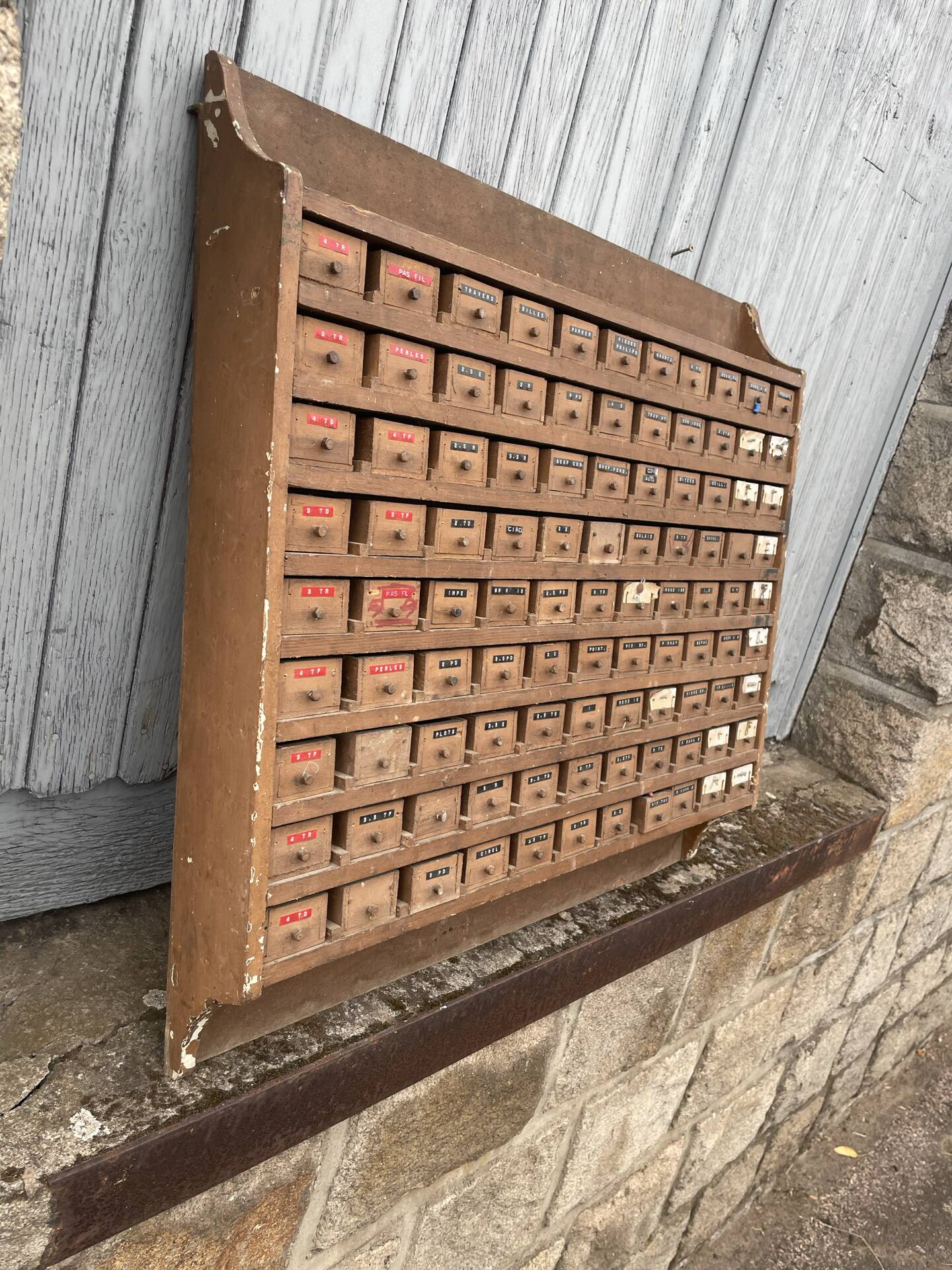 Meuble métier avec tiroirs