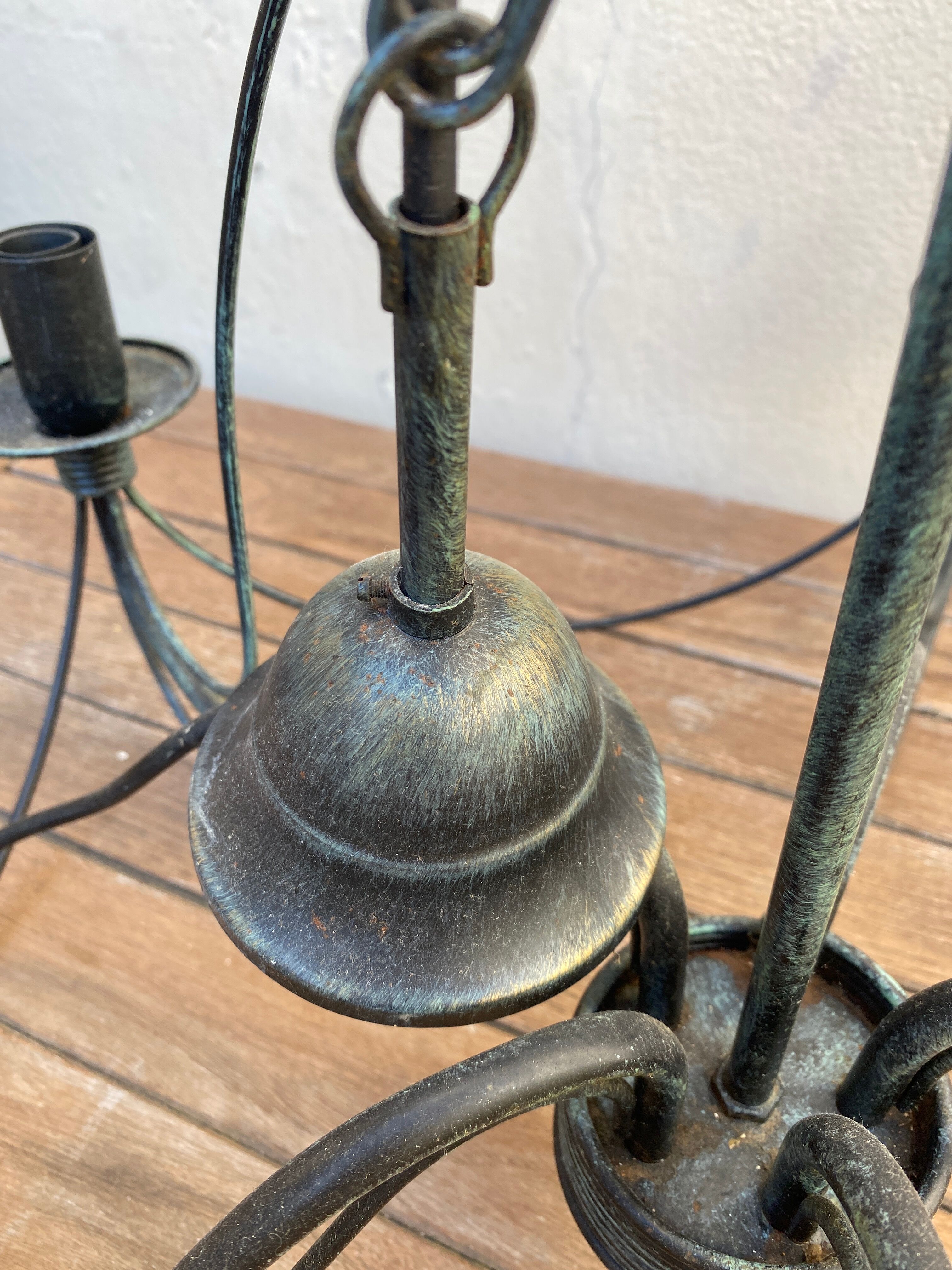 Wrought iron chandelier