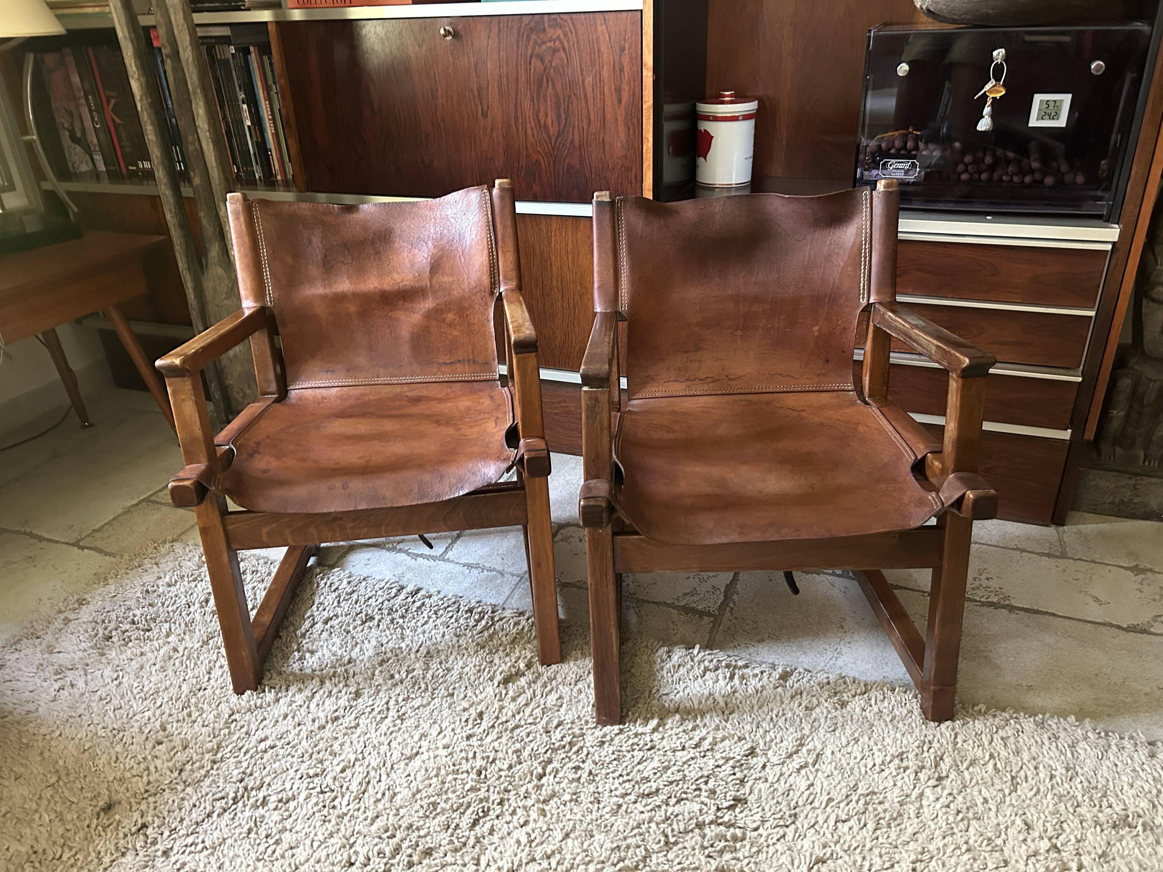 Pair of armchairs Paco Muños Edition Darro model Razzia 1959