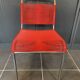 Scoubidou chair or vintage 1960 red chrome spaghetti chair