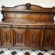 Two-part Renaissance-style buffet - Solid oak & marble, late 19th century
