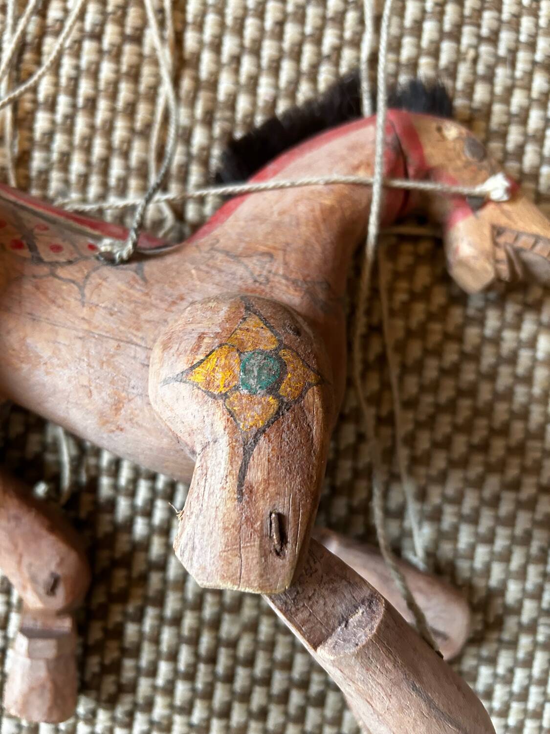 Wooden puppet horse
