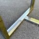 Vintage design dining table in smoked glass & chrome metal