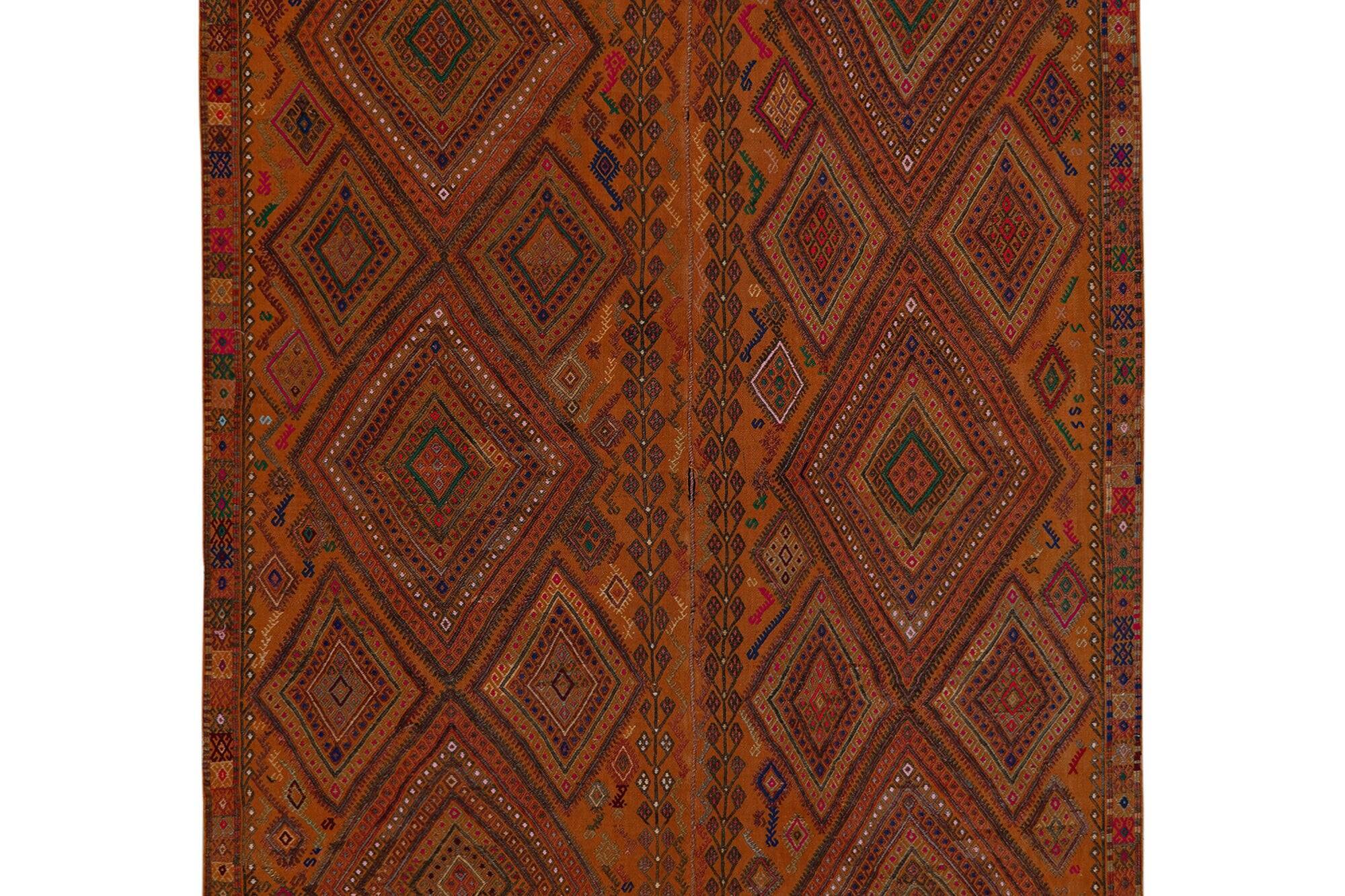 Kilim turc vintage tissé main 169x252 cm