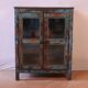 Old Burmese teak pantry original blue patina