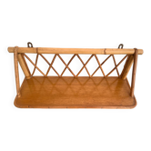 Rattan wall shelf