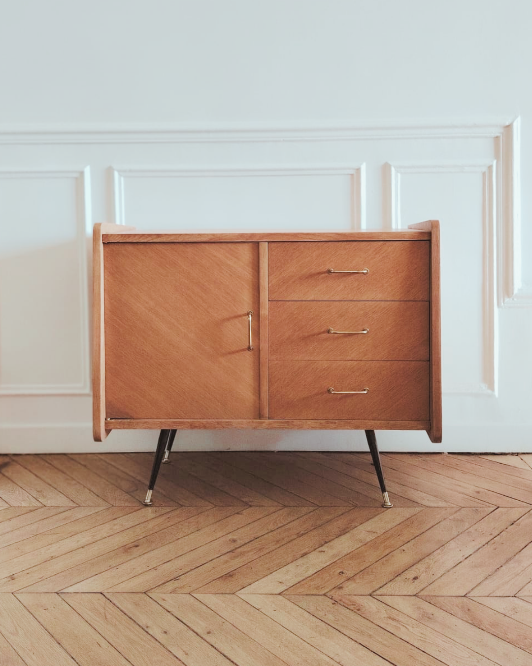Low buffet/renovated vintage sideboard, Scandinavian style, 1950s-60s