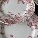 Lot de 6 assiettes à dessert Terre de Fer rose St Amand Hamage modèle