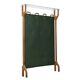 Vintage coat rack in brass, faux leather and glass, Italy, 1950s