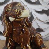 Statue chien en céramique