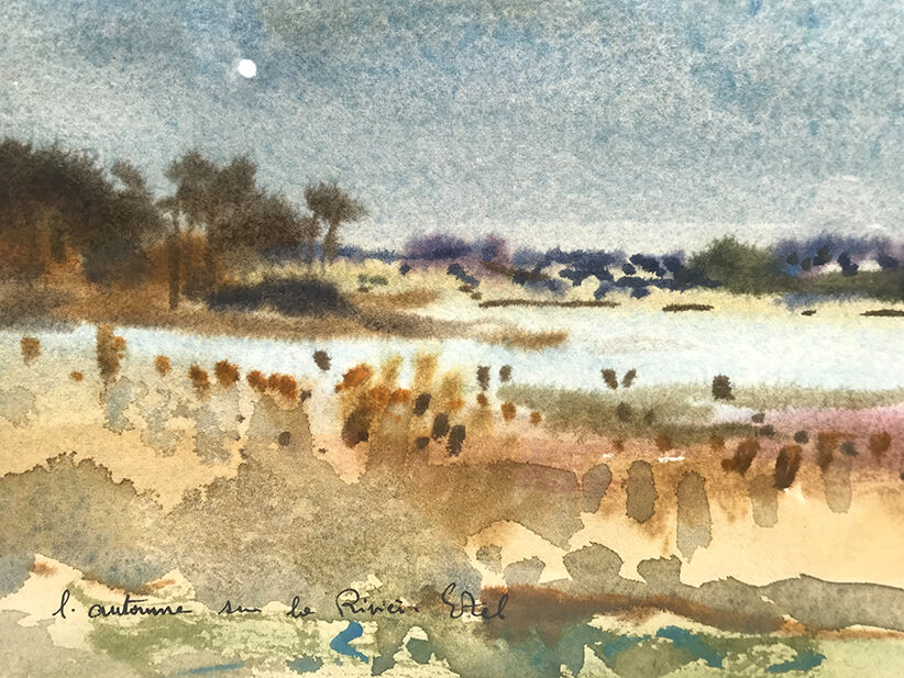 Watercolor by Henri Davy