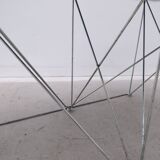 Max Sauze dining table in metal and enameled glass, 1960