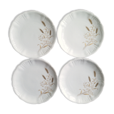 Set of 4 plates with Bavaria wheat ear desserts