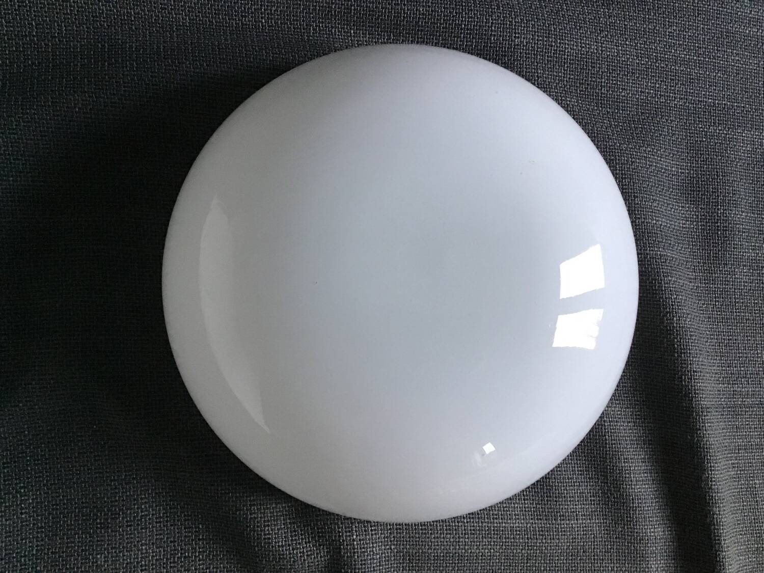 Vintage white half globe ceiling light