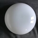 Vintage white half globe ceiling light