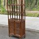 Étagère concave vintage large rotin et osier