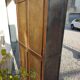 Parisian antique black patinated showcase
