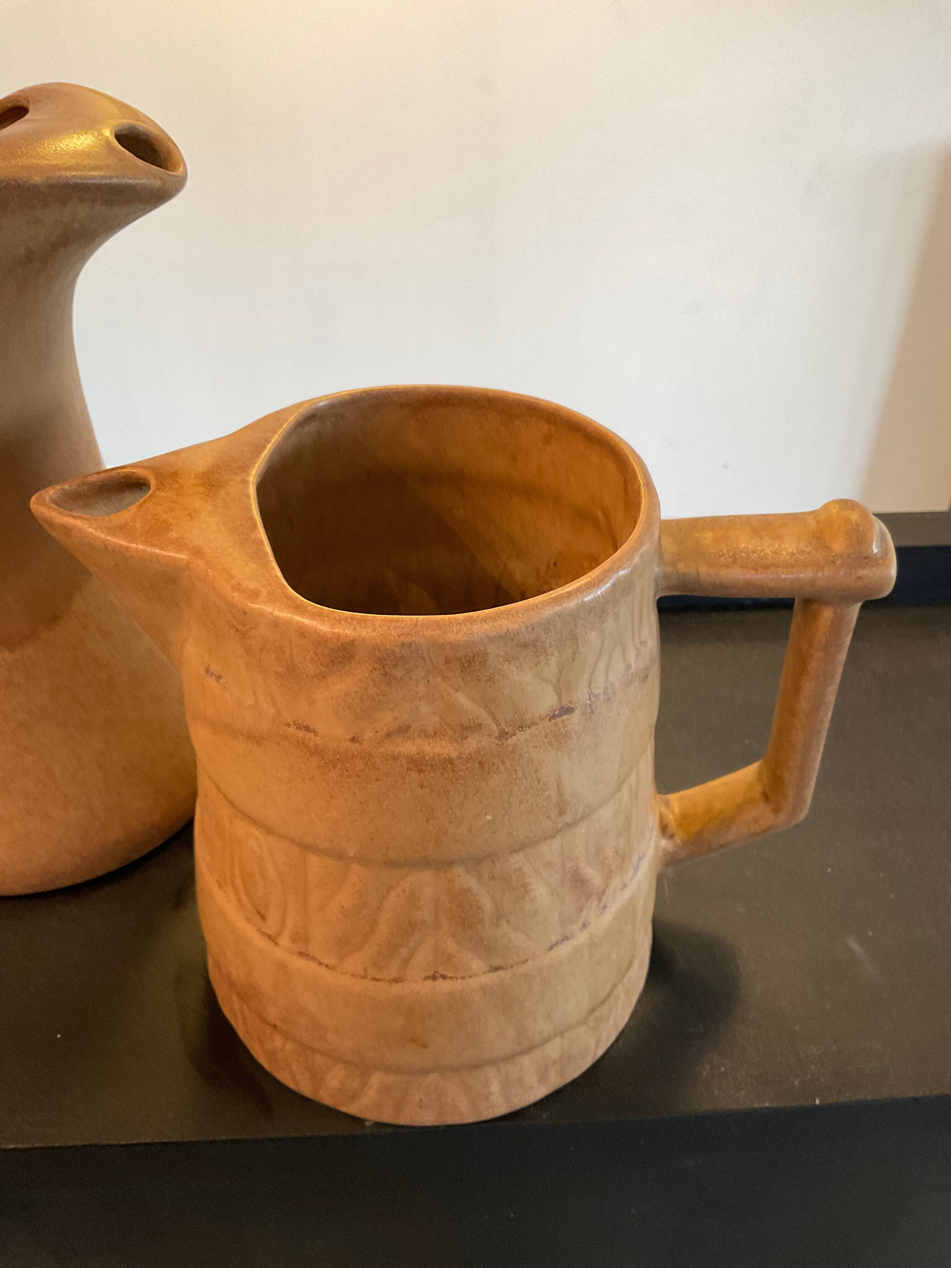 Vintage stoneware jug duo