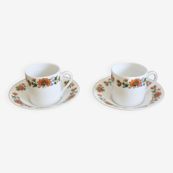 2 Limoges porcelain coffee cups