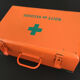 Orange metal box