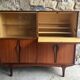 Scandinavian teak buffet with showcase and secretary - 1960