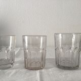 Old ribbed glasses without a foot