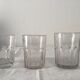 Verres anciens côtelés sans pied