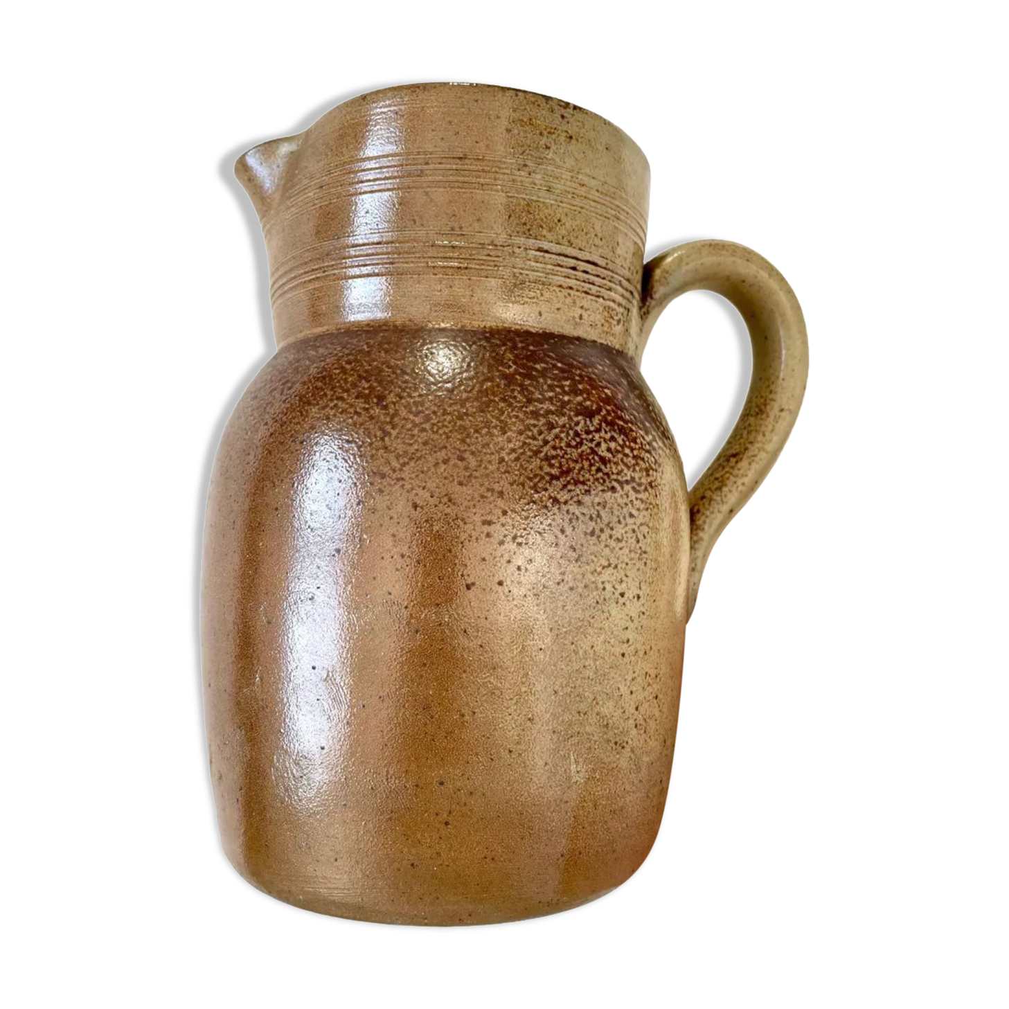 Pichet stoneware vintage Grès du Berry handmade France