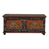 Malle ancienne à motifs floraux (c.1870)