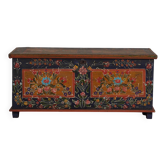 Antique trunk with floral motifs (c.1870)